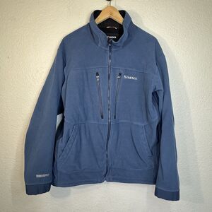 Simms Windstopper Fleece Jacket Blue Full Zip Fishing Performance Outdoor Men XL